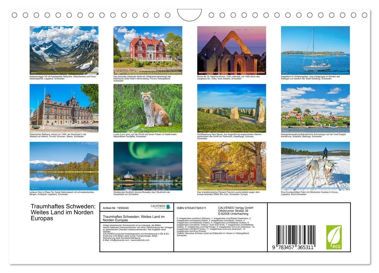 Bild: 9783457365311 | Traumhaftes Schweden: Weites Land im Norden Europas (Wandkalender...