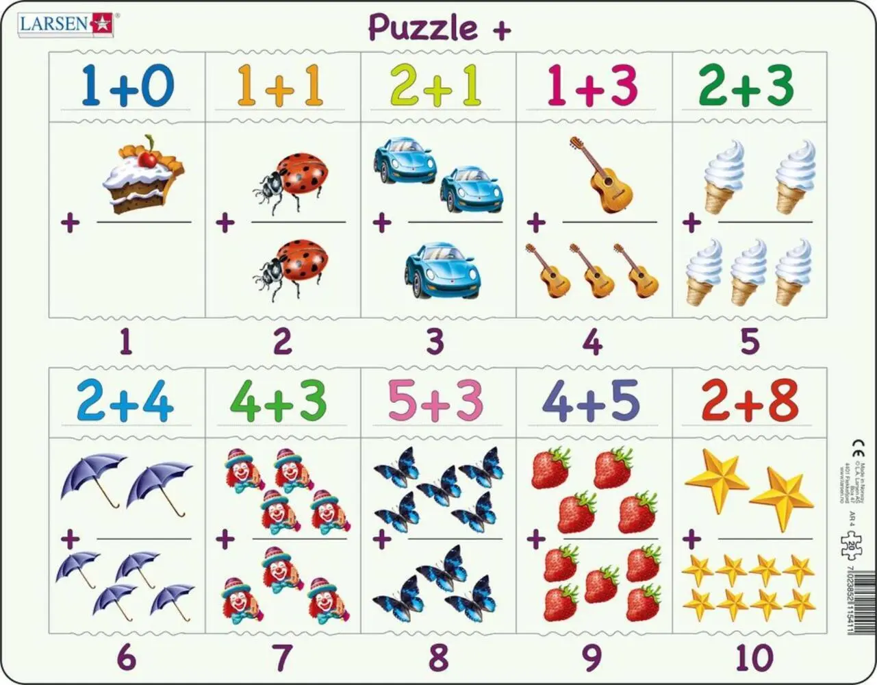 Cover: 7023852115411 | Puzzle+ (Addition von 1 bis 10) | Spiel | cellophaniert | Deutsch
