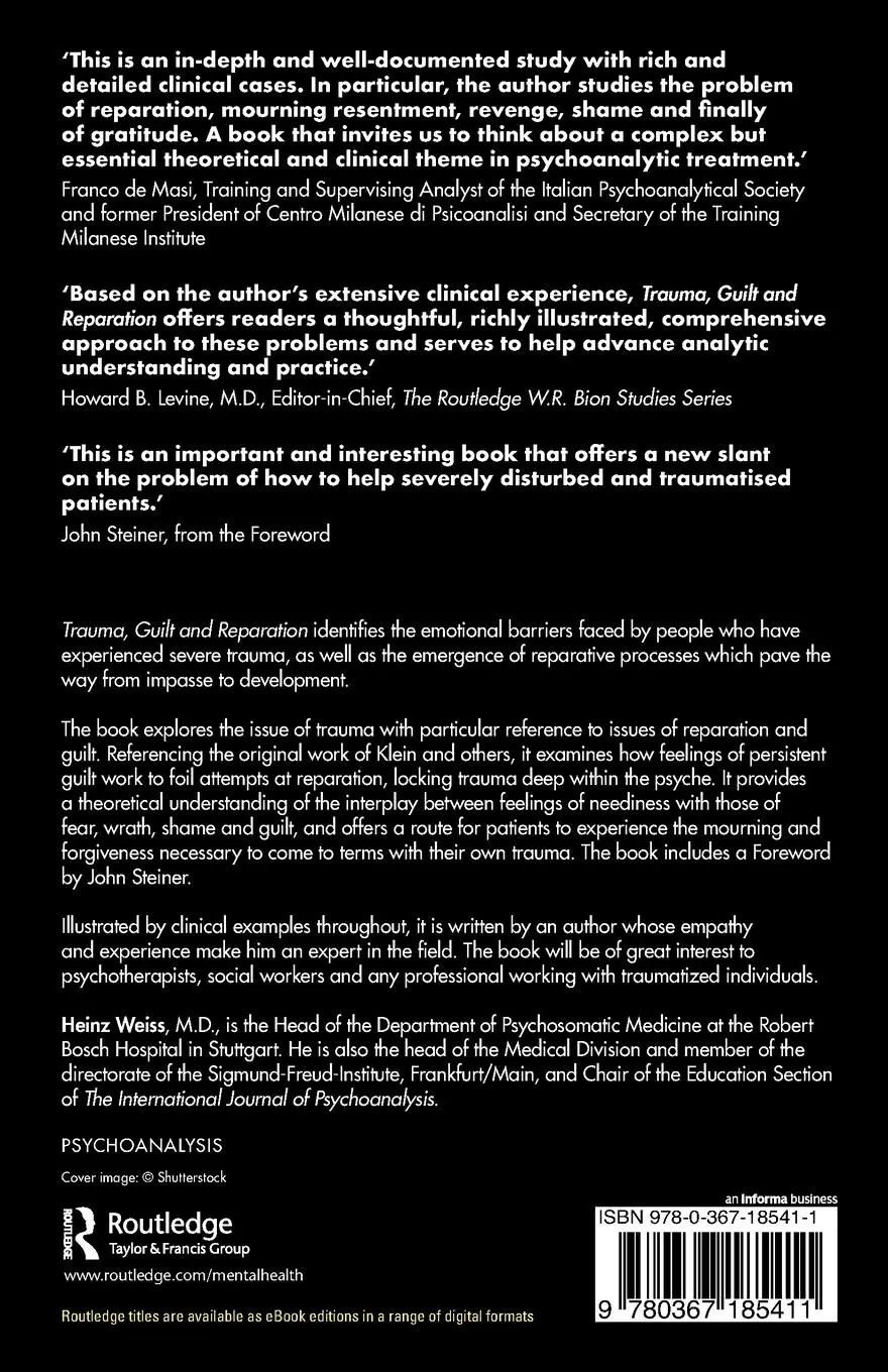 Rückseite: 9780367185411 | Trauma, Guilt and Reparation | The Path from Impasse to Development