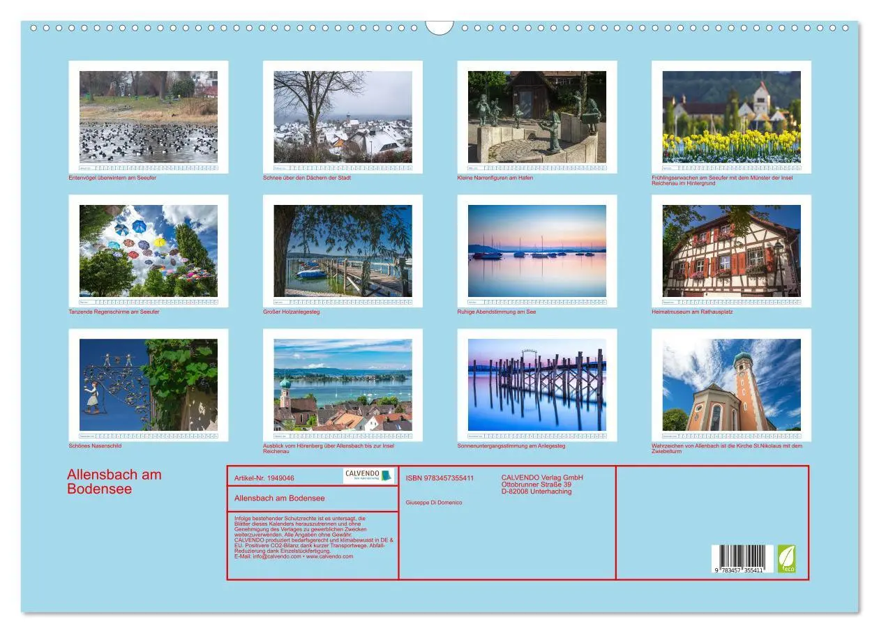 Bild: 9783457355411 | Allensbach am Bodensee (Wandkalender 2026 DIN A2 quer), CALVENDO...