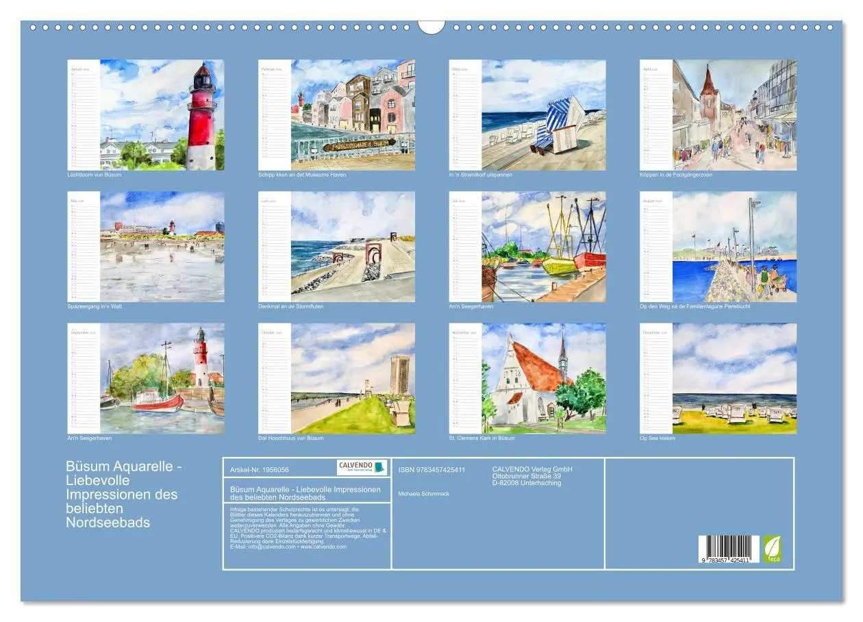 Bild: 9783457425411 | Büsum Aquarelle - Liebevolle Impressionen des beliebten Nordseebads...