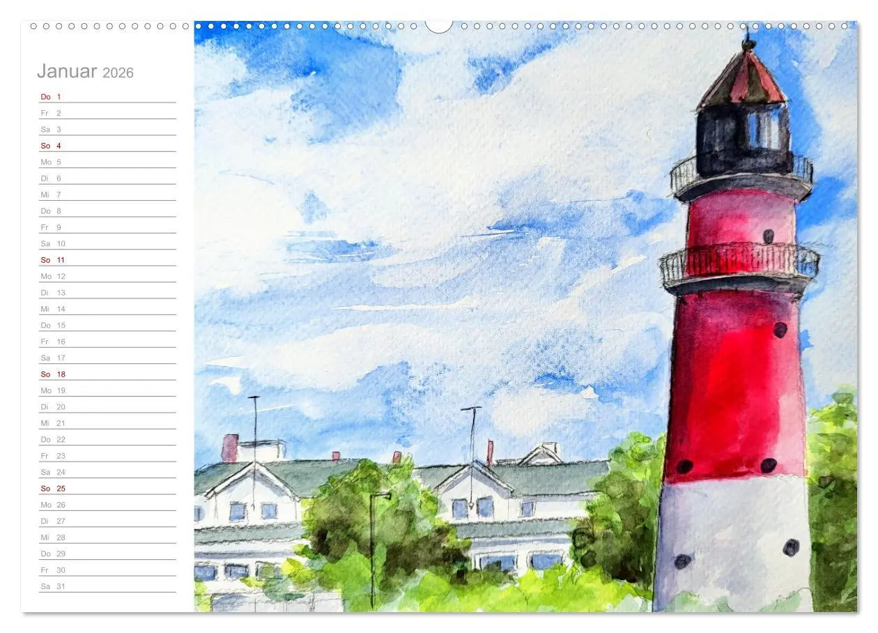 Bild: 9783457425411 | Büsum Aquarelle - Liebevolle Impressionen des beliebten Nordseebads...
