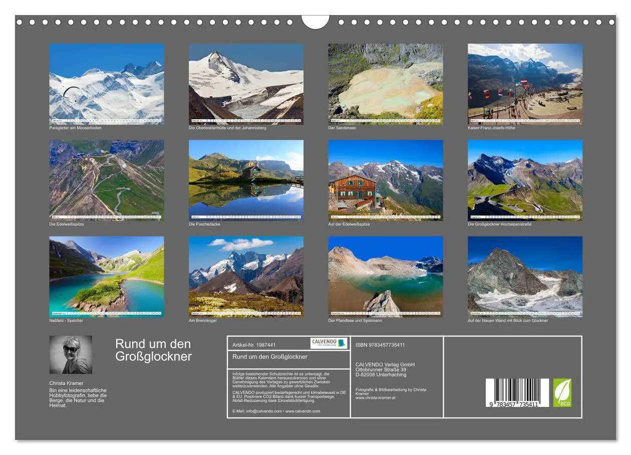 Bild: 9783457735411 | Rund um den Großglockner (Wandkalender 2026 DIN A3 quer), CALVENDO...