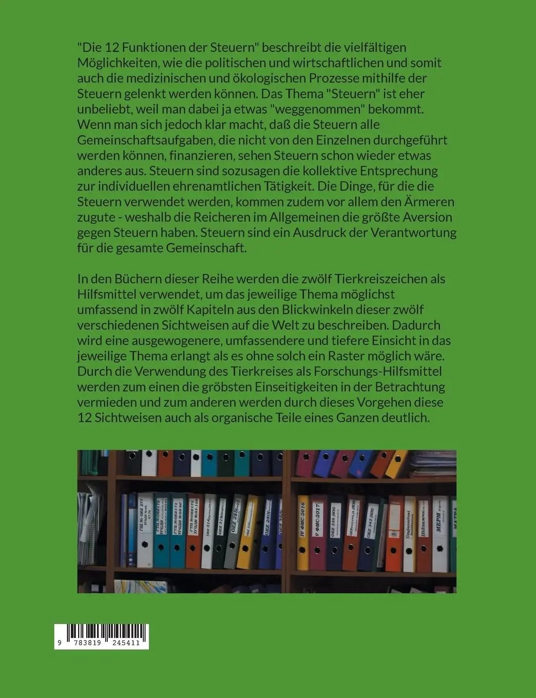 Rückseite: 9783819245411 | Die 12 Funktionen der Steuern | Entwürfe für die Zukunft - Band 22