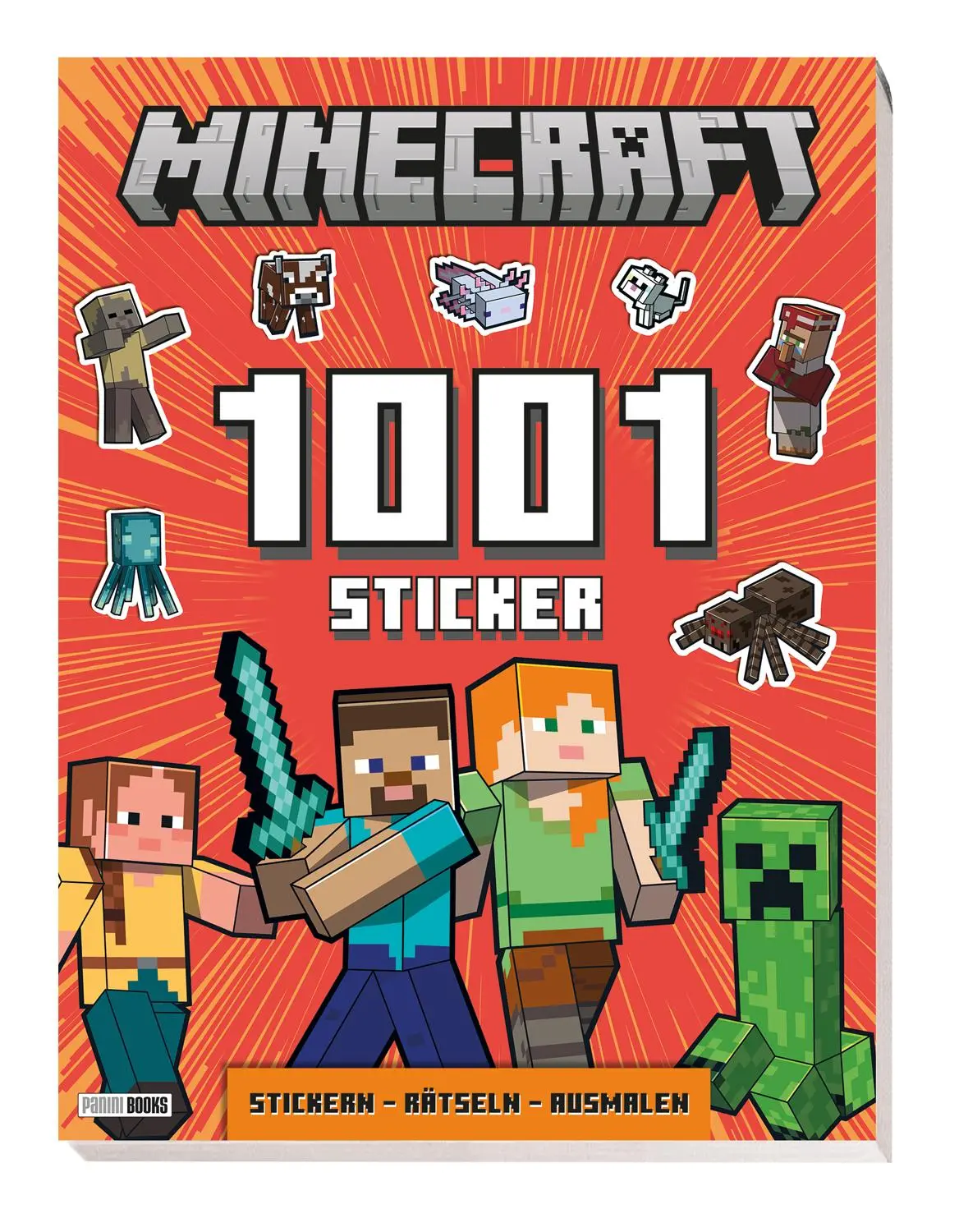 Cover: 9783833245411 | Minecraft: 1001 Sticker: Stickern - Rätseln - Ausmalen | Panini | Buch