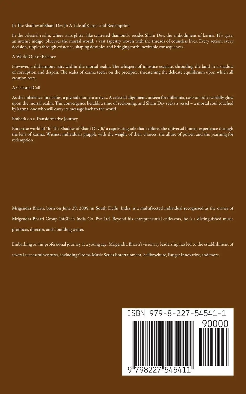 Rückseite: 9798227545411 | In The Shadow of Shani Dev Ji | Mrigendra Bharti | Taschenbuch | 2024