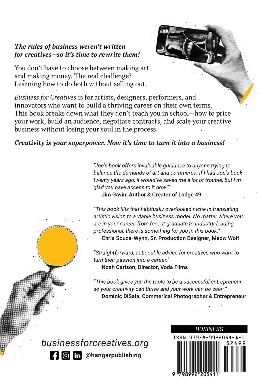 Rückseite: 9798992205411 | Business for Creatives | Joe Sherbanee | Taschenbuch | Englisch | 2025