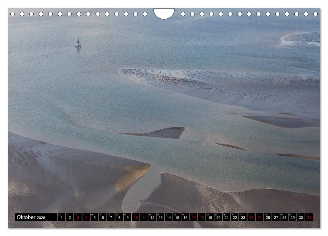 Bild: 9783457895511 | Das Wattenmeer von oben (Wandkalender 2026 DIN A4 quer), CALVENDO...