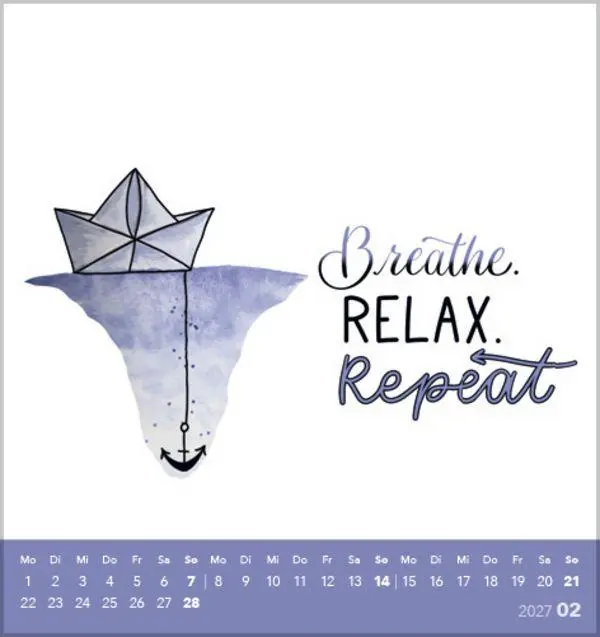 Bild: 9783819305511 | Selfcare 2027 | aufstellbarer Postkartenkalender | Verlag Korsch