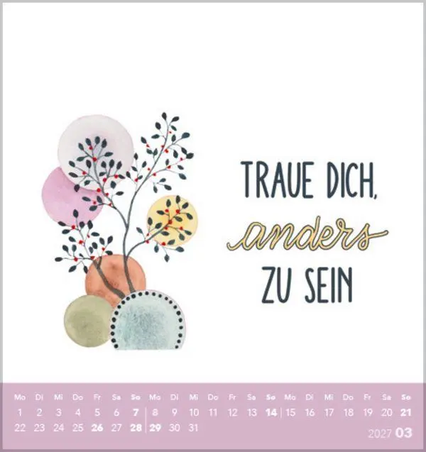 Bild: 9783819305511 | Selfcare 2027 | aufstellbarer Postkartenkalender | Verlag Korsch