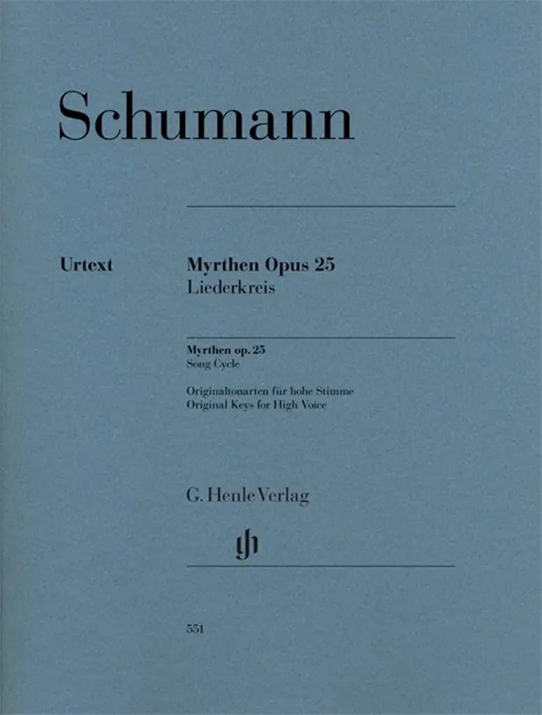Cover: 9790201805511 | Myrthen Op. 25, Song Cycle | Robert Schumann | Taschenbuch | Deutsch