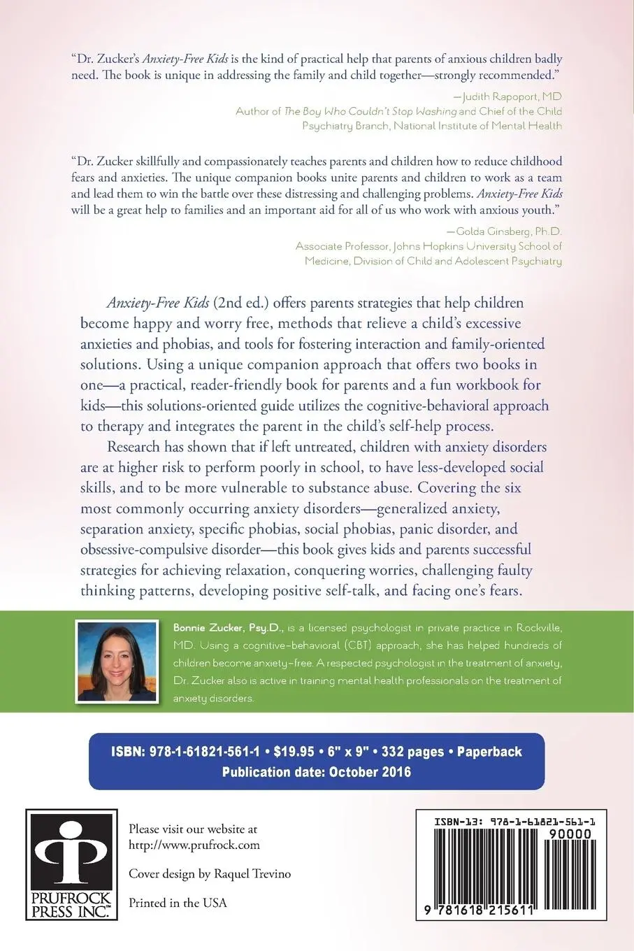 Rückseite: 9781618215611 | Anxiety-Free Kids | An Interactive Guide for Parents and Children