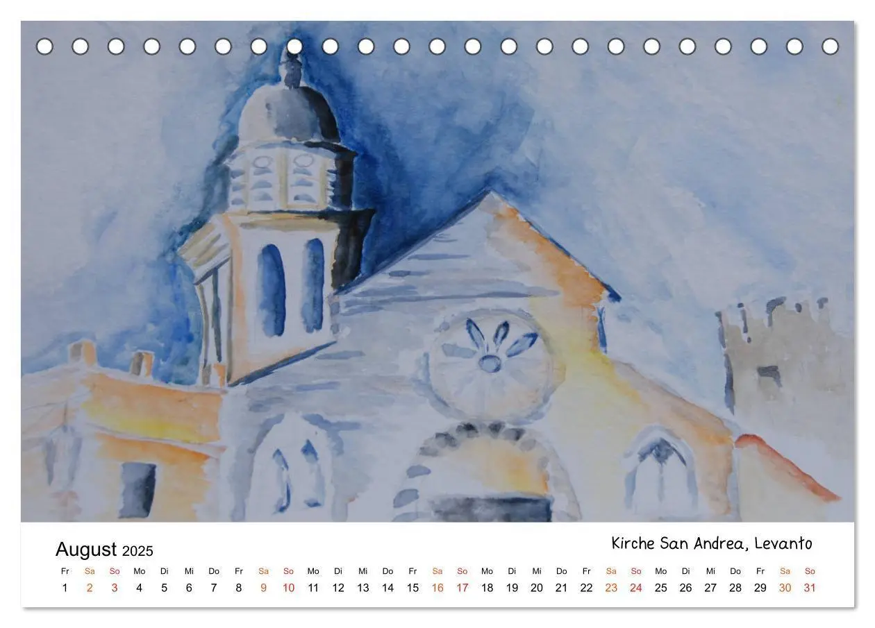 Bild: 9783435555611 | Cinque Terre und Meer in Aquarell und Acryl (Tischkalender 2025 DIN...