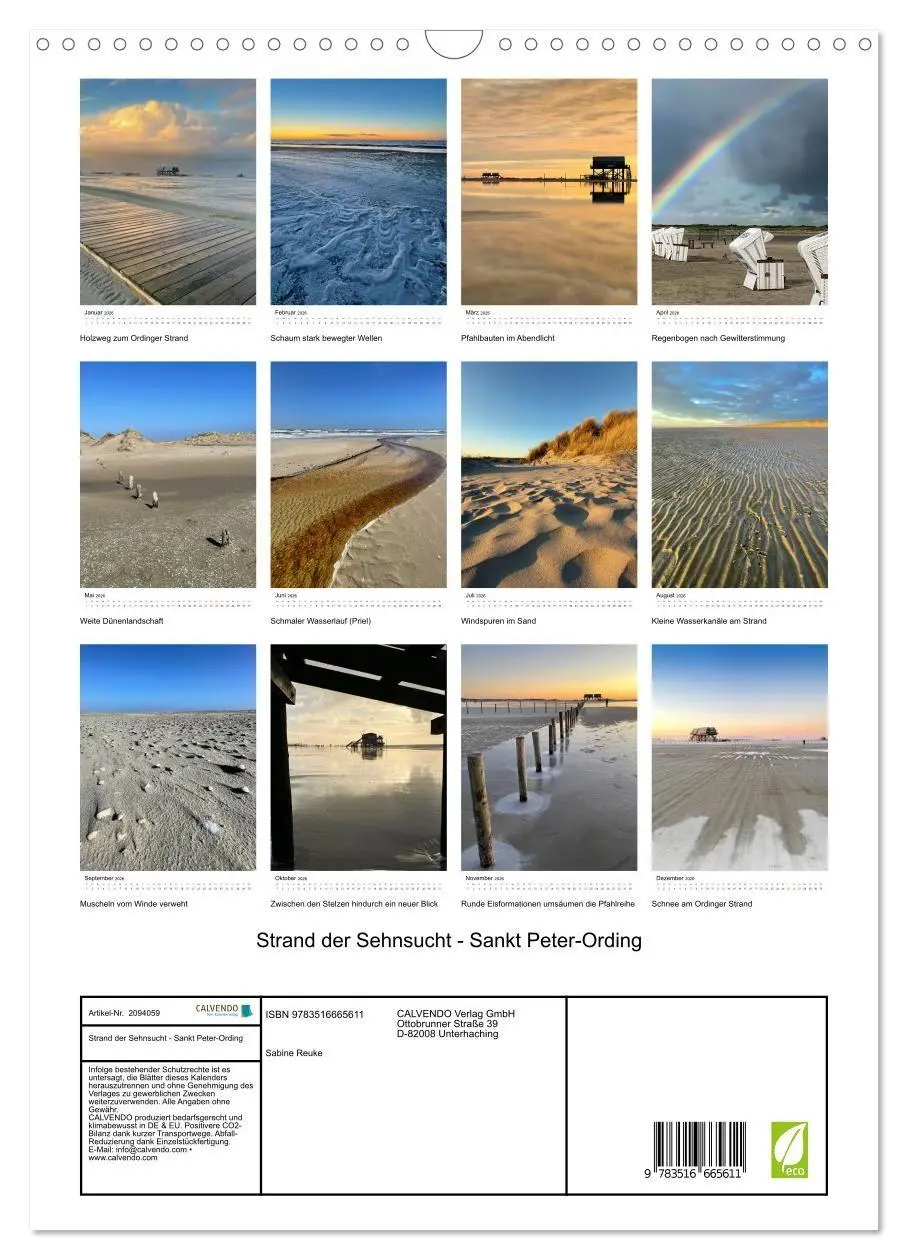 Bild: 9783516665611 | Strand der Sehnsucht - Sankt Peter-Ording (Wandkalender 2026 DIN A3...