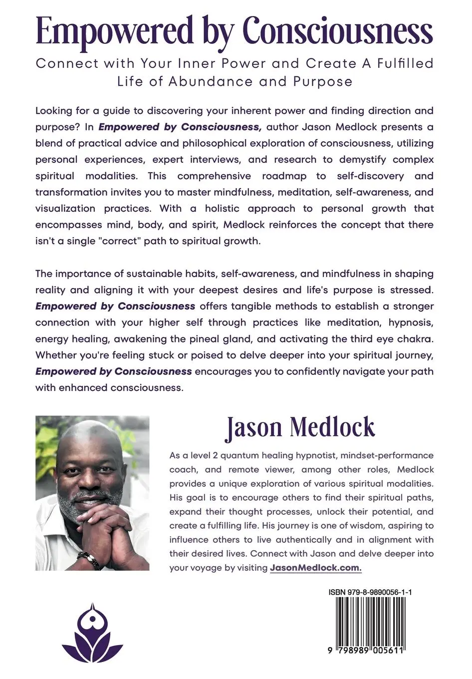 Rückseite: 9798989005611 | Empowered by Consciousness | Jason Medlock | Taschenbuch | Englisch