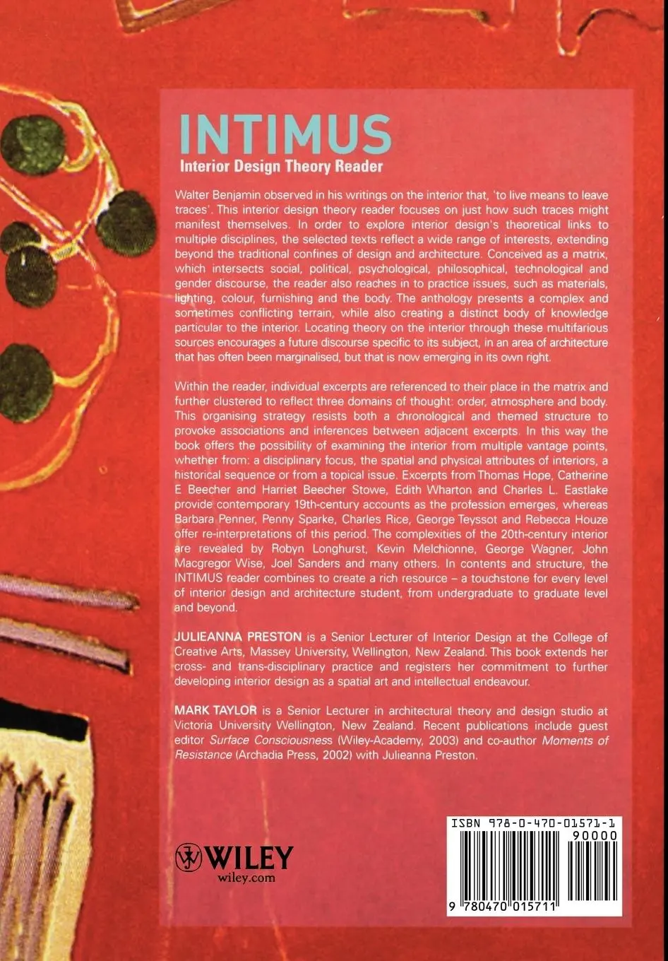 Rückseite: 9780470015711 | Intimus | Interior Design Theory Reader | Mark Taylor (u. a.) | Buch