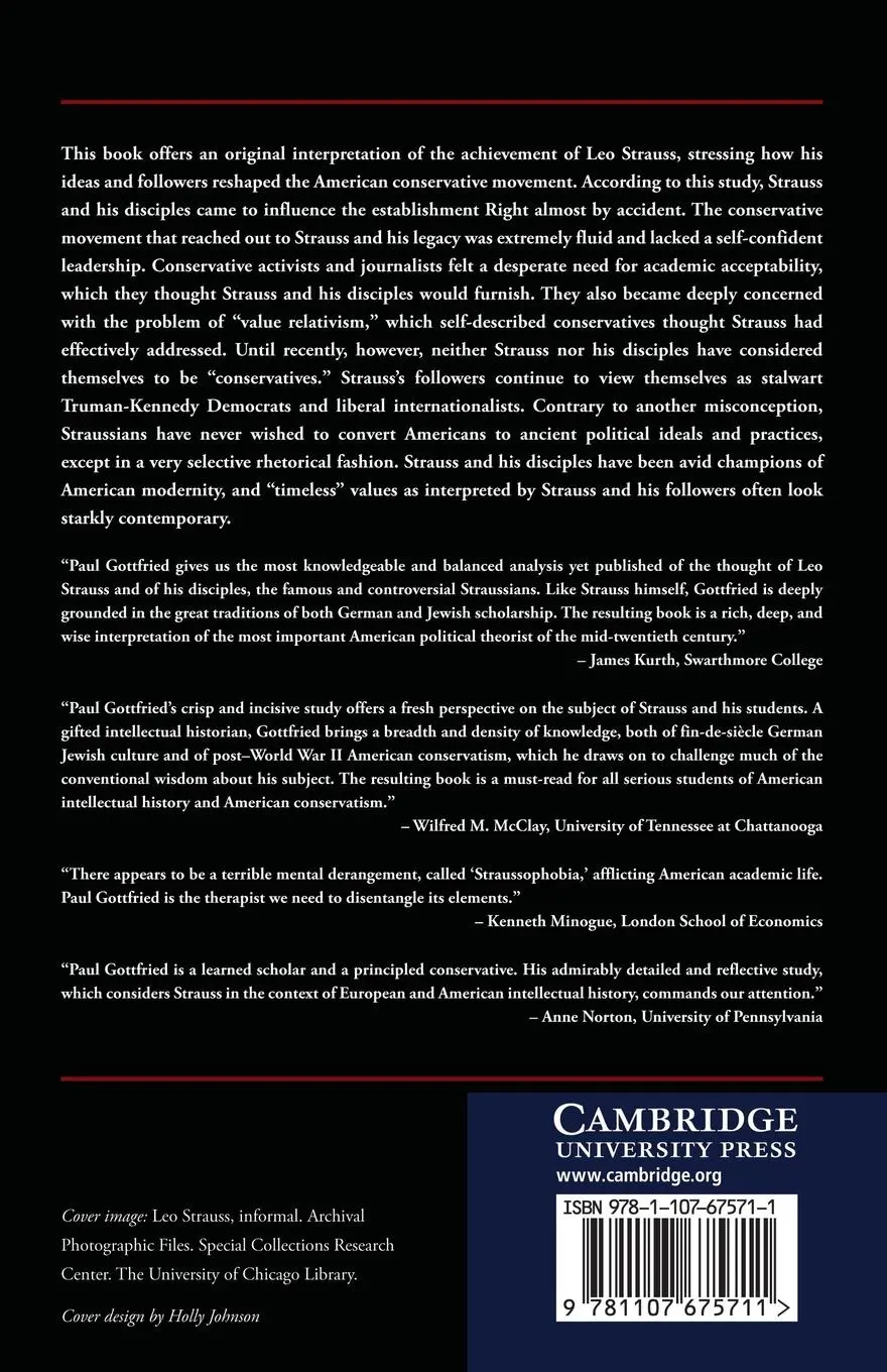 Rückseite: 9781107675711 | Leo Strauss and the Conservative Movement in America | Gottfried