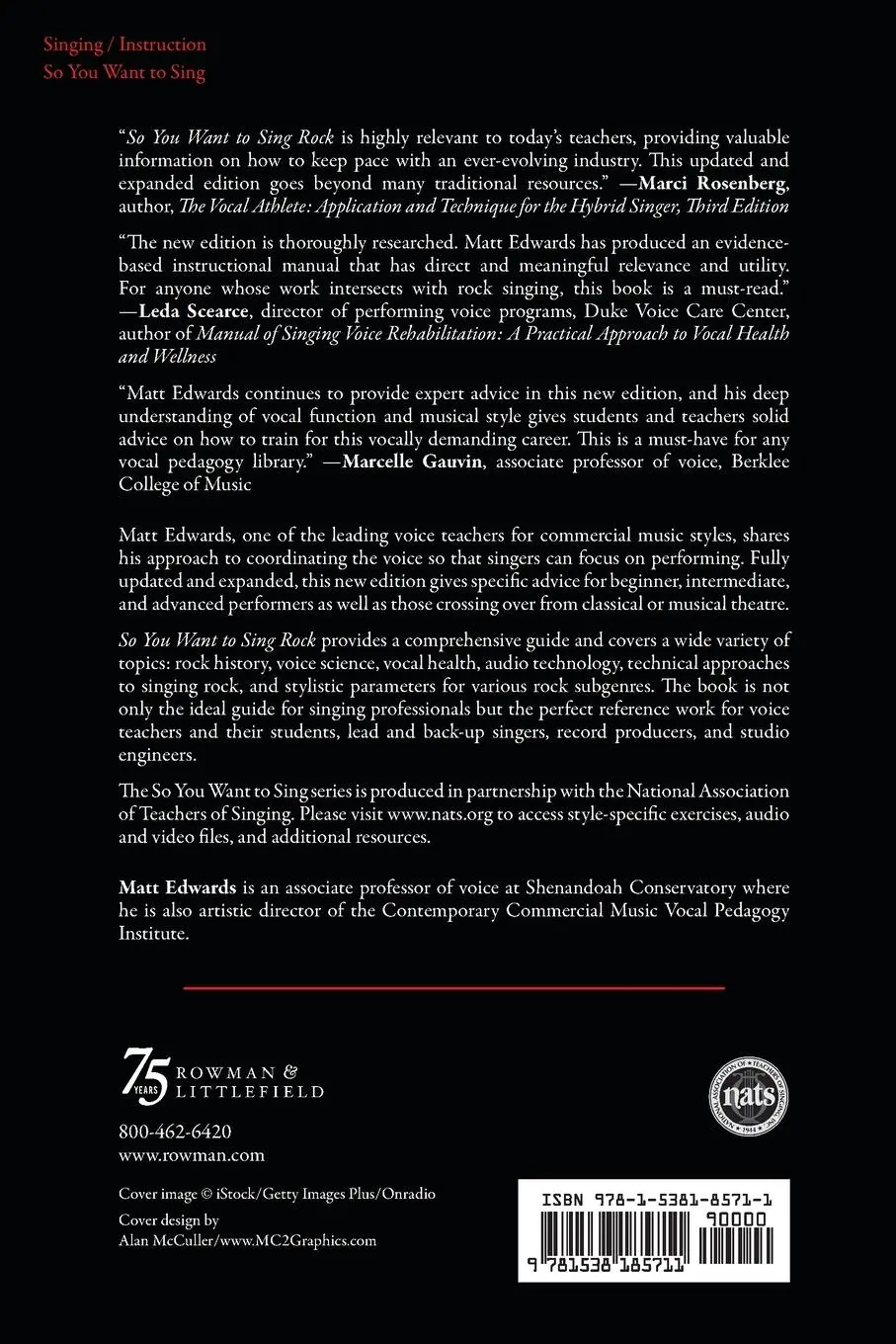 Rückseite: 9781538185711 | So You Want to Sing Rock | A Guide for Performers | Matt Edwards