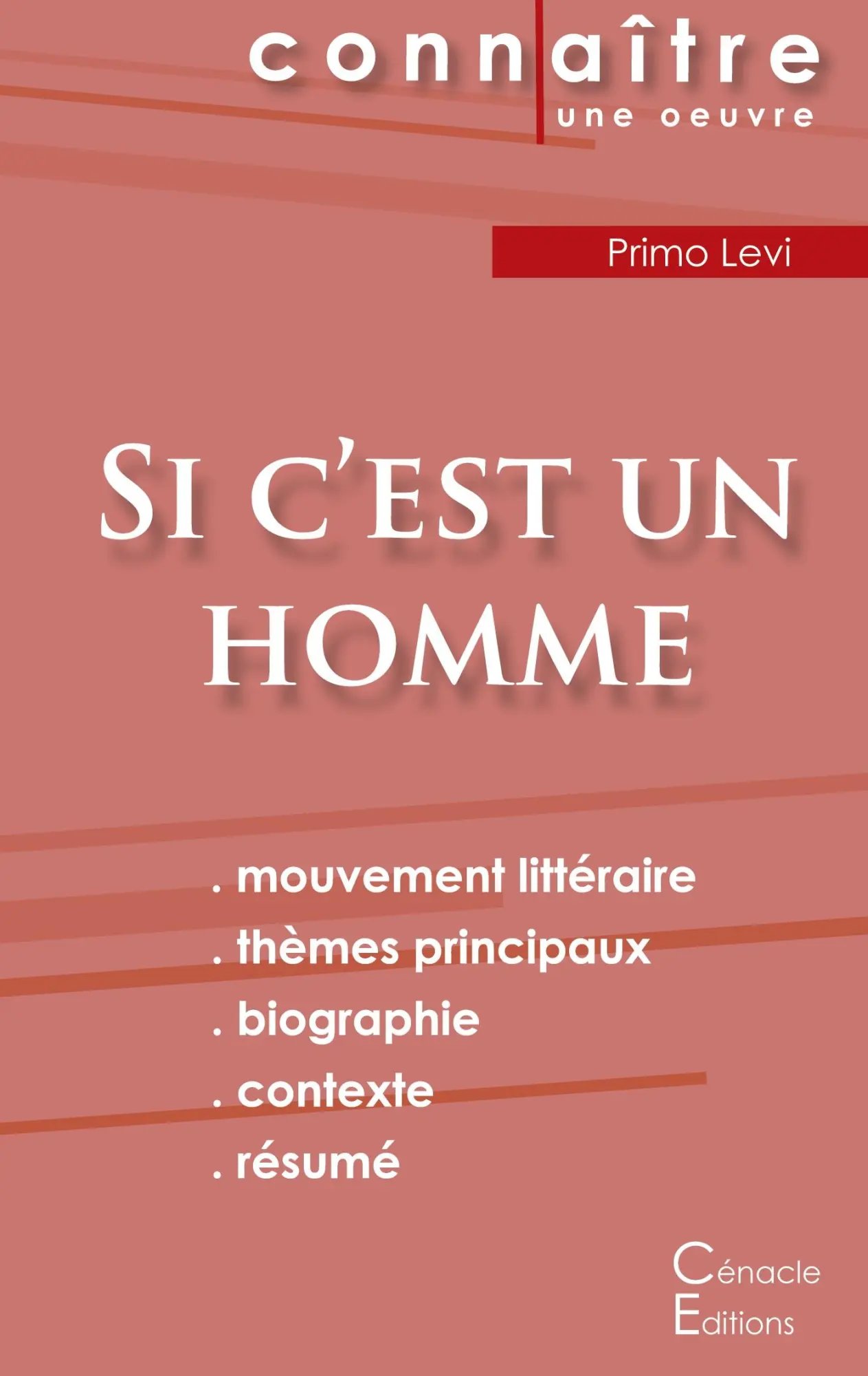 Cover: 9782367885711 | Fiche de lecture Si c'est un homme de Primo Levi (Analyse...
