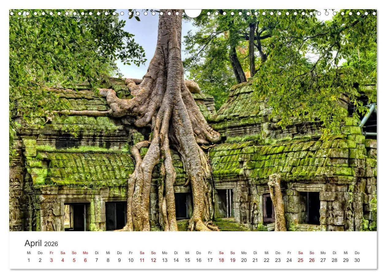Bild: 9783457565711 | Kambodscha - Das Land der Tempel. (Wandkalender 2026 DIN A3 quer),...