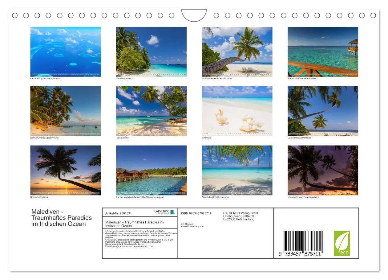 Bild: 9783457875711 | Malediven - Traumhaftes Paradies im Indischen Ozean (Wandkalender...