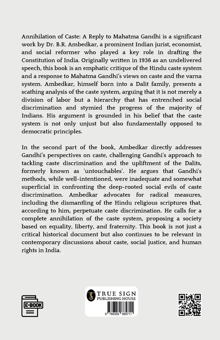 Rückseite: 9789359885711 | Annihilation Of Caste With A Reply To Mahatma Gandhi | B. R. Ambedkar