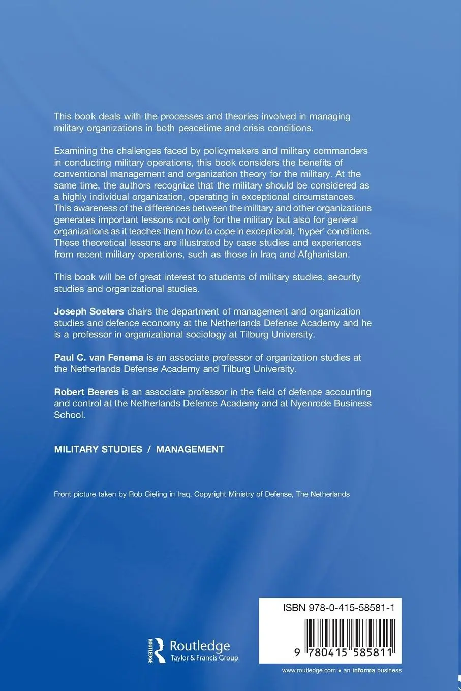 Rückseite: 9780415585811 | Managing Military Organizations | Theory and Practice | Taschenbuch
