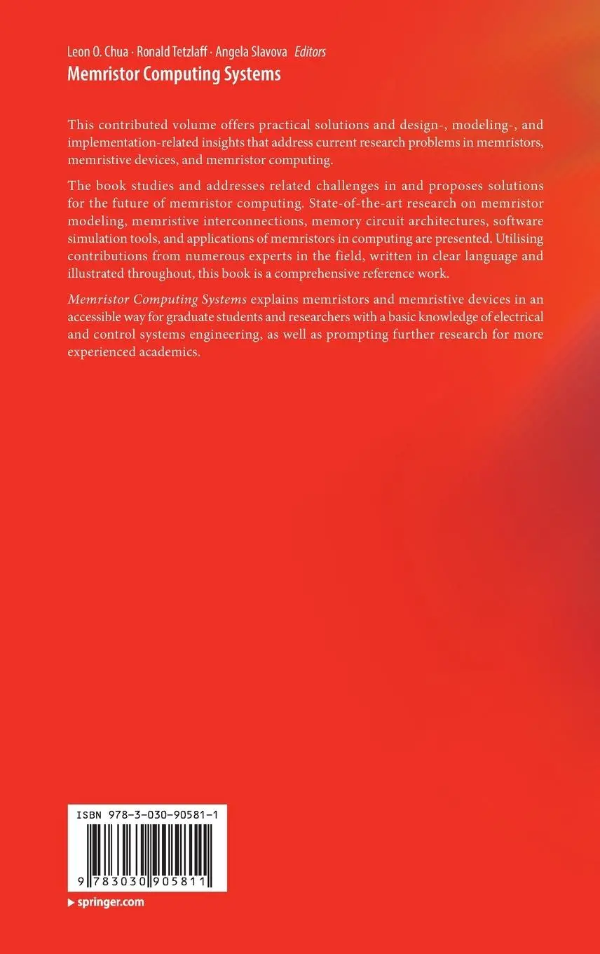 Rückseite: 9783030905811 | Memristor Computing Systems | Leon O. Chua (u. a.) | Buch | xx | 2022