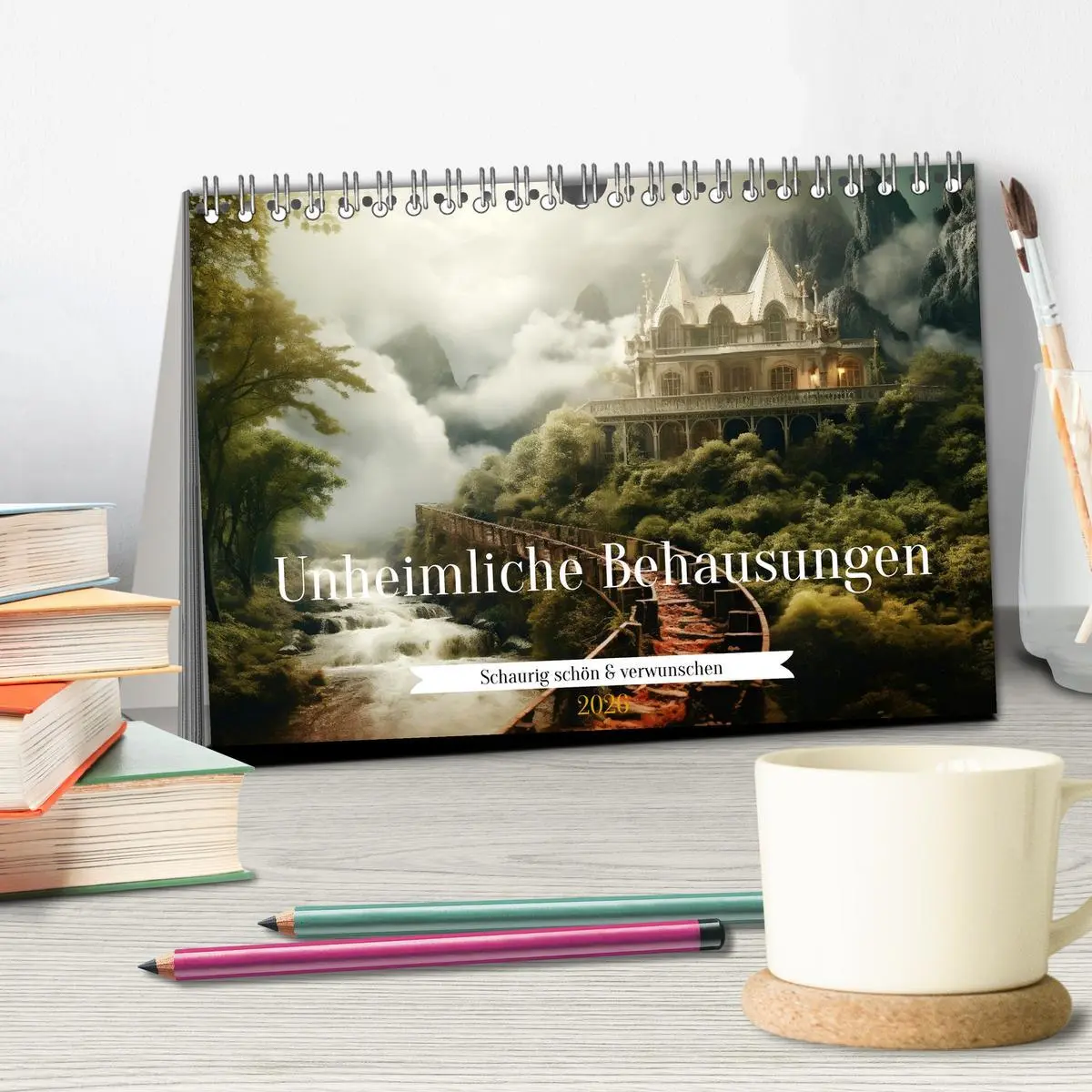 Bild: 9783457485811 | Unheimliche Behausungen (Tischkalender 2026 DIN A5 quer), CALVENDO...