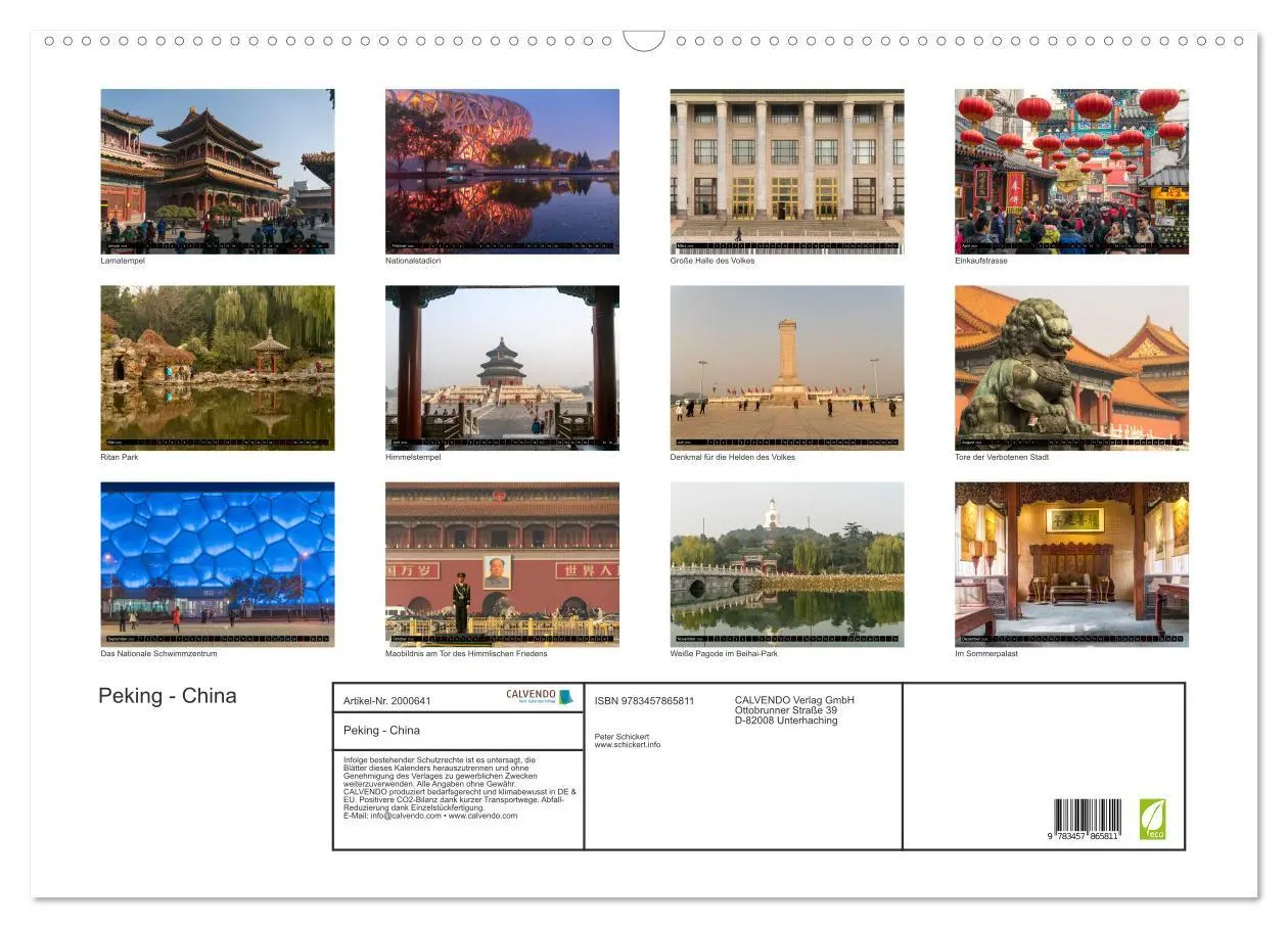 Bild: 9783457865811 | Peking - China (Wandkalender 2026 DIN A2 quer), CALVENDO...