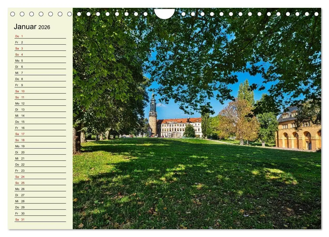 Bild: 9783516715811 | Weimar - Mit Plan durch das Jahr (Wandkalender 2026 DIN A4 quer),...