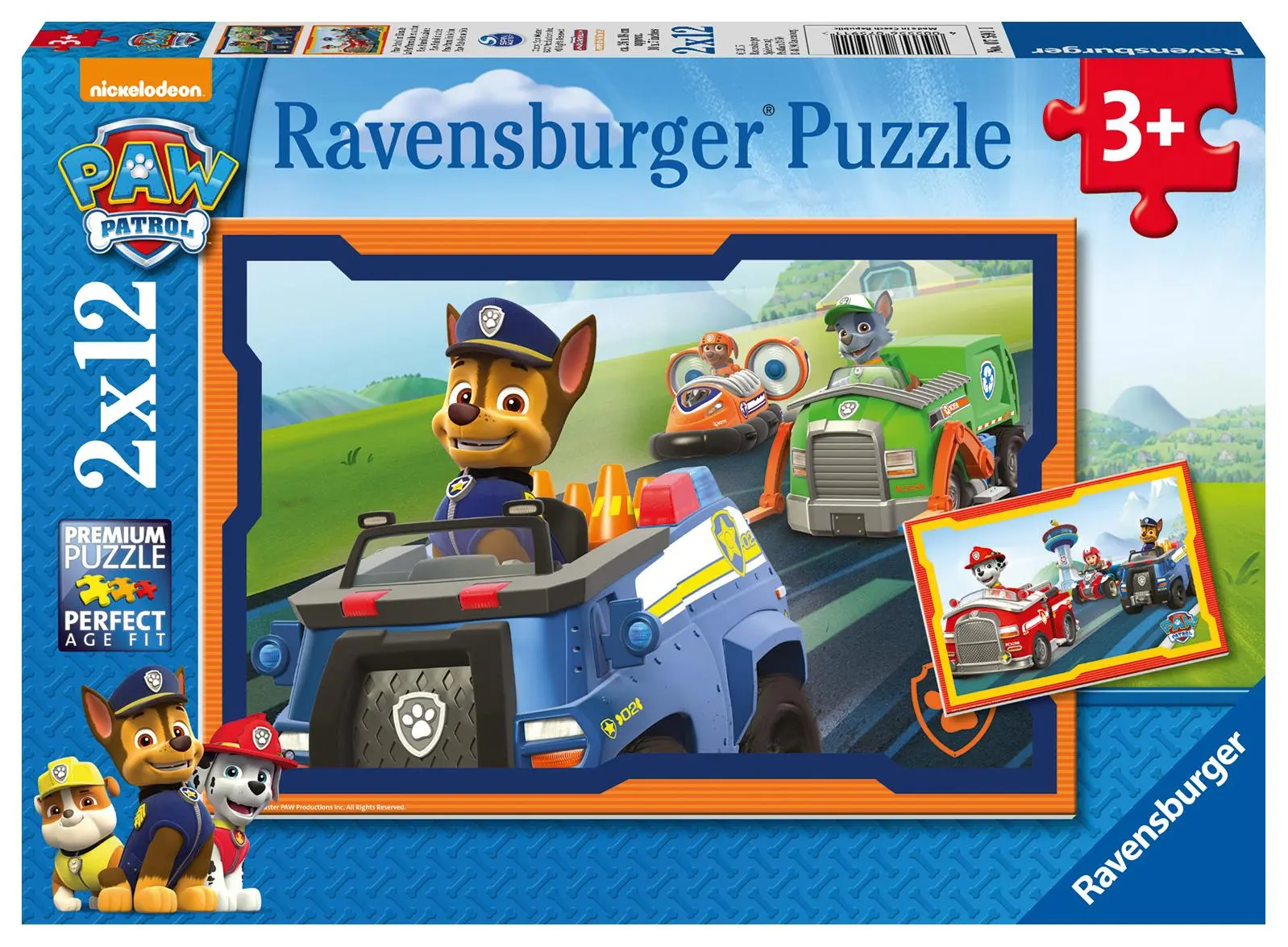 Cover: 4005556075911 | Paw Patrol im Einsatz. Puzzle 2 x 12 Teile | Spiel | 07591 | Deutsch