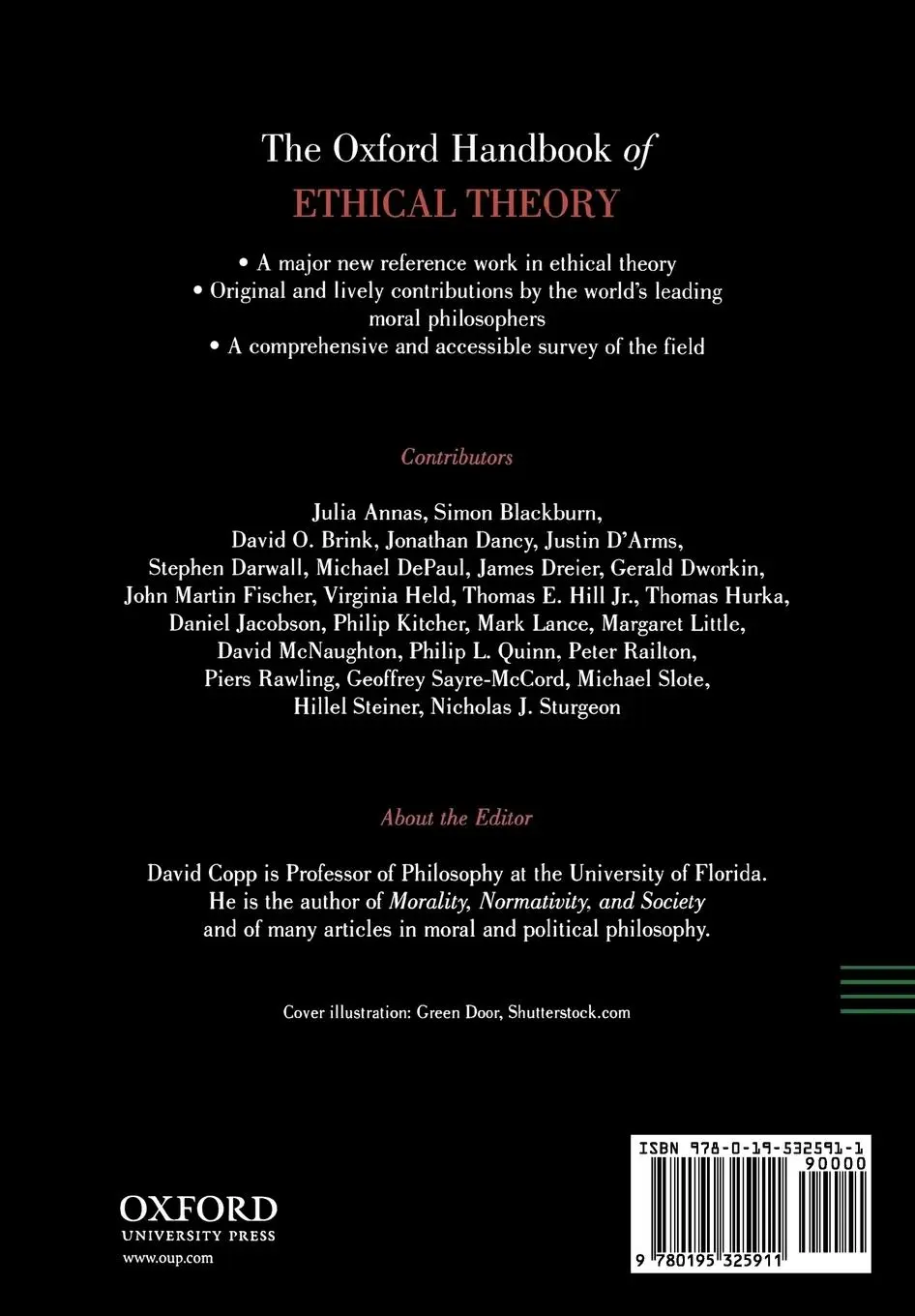 Rückseite: 9780195325911 | The Oxford Handbook of Ethical Theory | David Copp | Taschenbuch