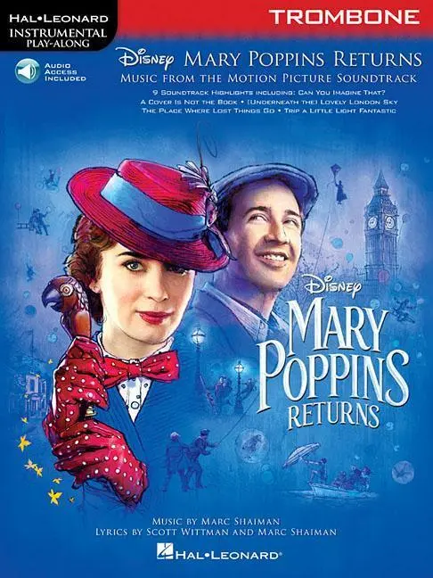 Cover: 9781540045911 | Mary Poppins Returns for Trombone | Instrumental Play-Along Series