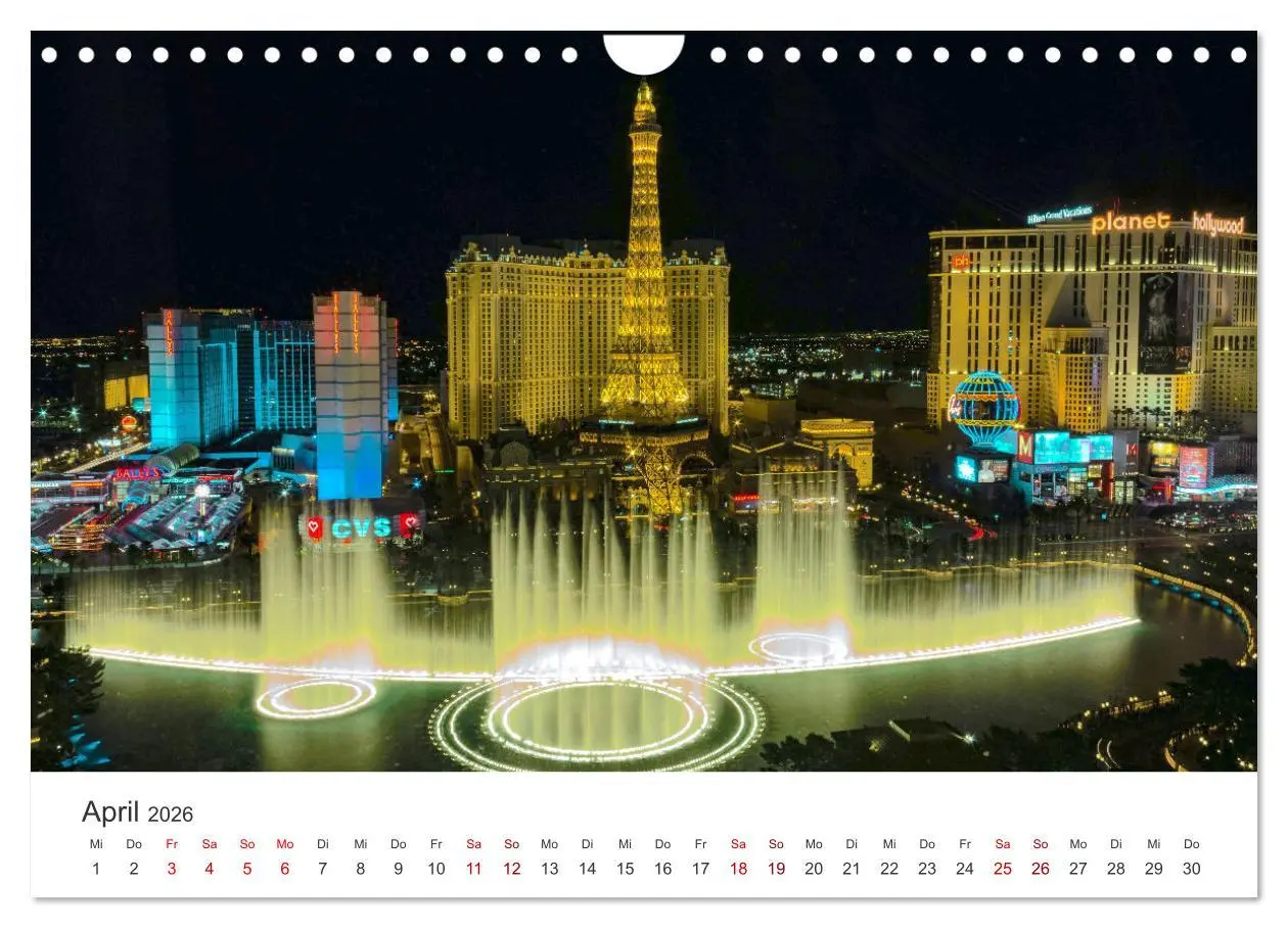 Bild: 9783457615911 | Las Vegas - Spiel, Spaß und Glück (Wandkalender 2026 DIN A4 quer),...