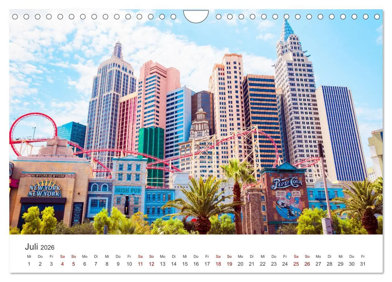 Bild: 9783457615911 | Las Vegas - Spiel, Spaß und Glück (Wandkalender 2026 DIN A4 quer),...