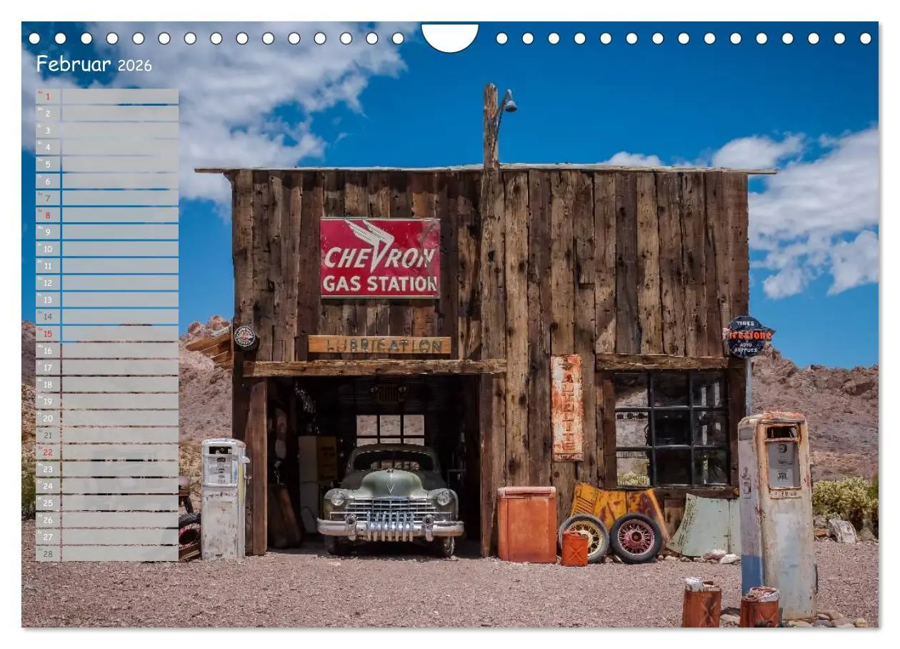 Bild: 9783516015911 | Vergessene Zeitzeugen entlang der Route 66 (Wandkalender 2026 DIN...