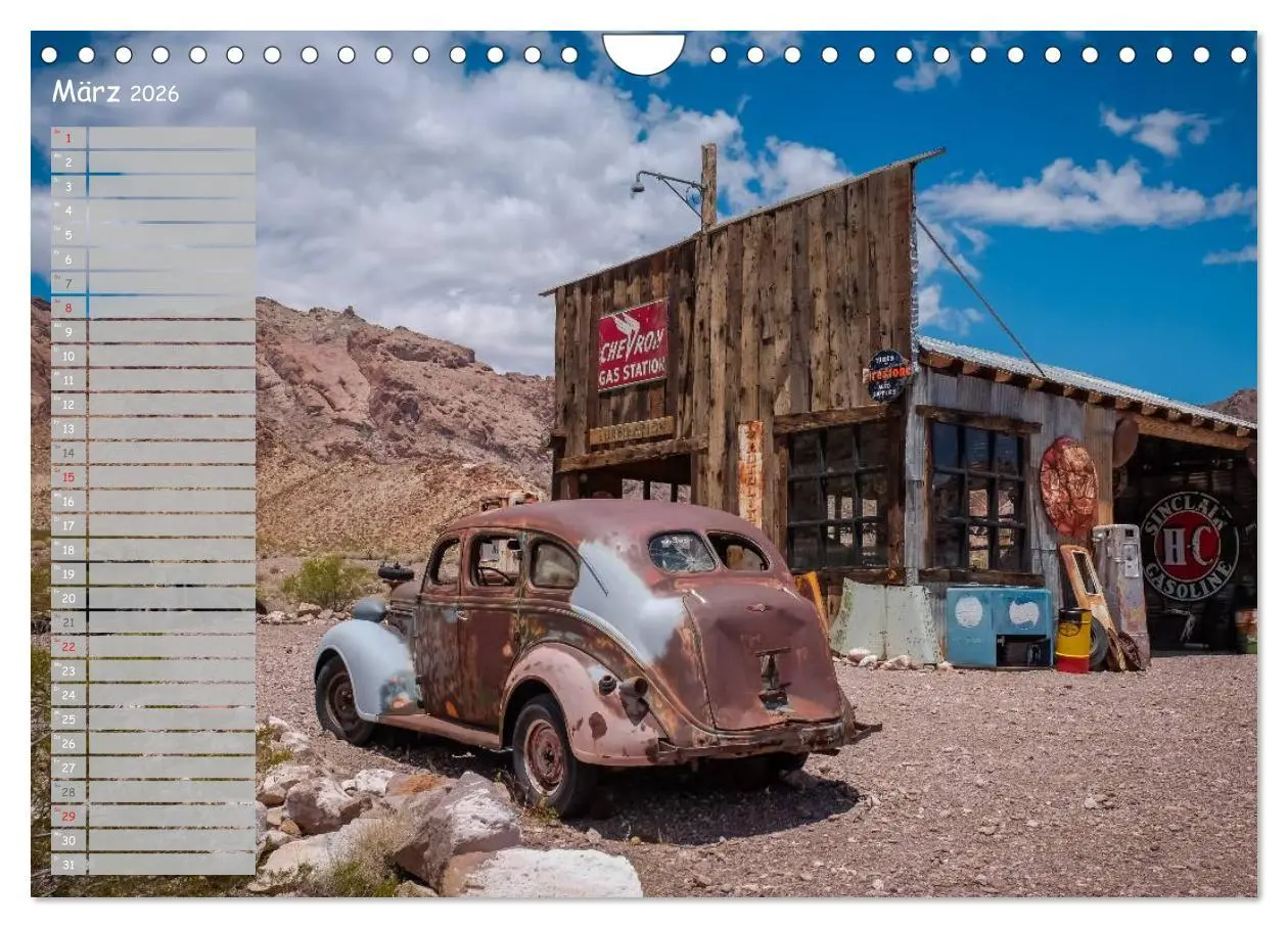 Bild: 9783516015911 | Vergessene Zeitzeugen entlang der Route 66 (Wandkalender 2026 DIN...