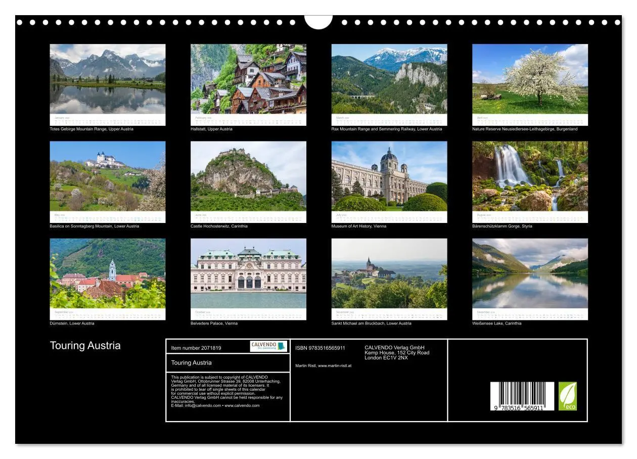 Bild: 9783516565911 | Touring Austria (Wall Calendar 2026 DIN A3 landscape), CALVENDO 12...