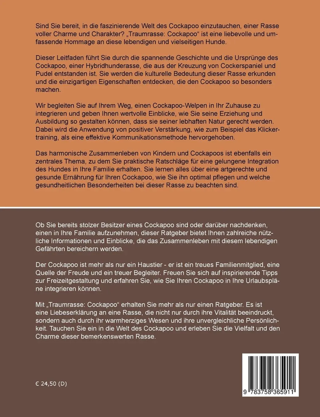 Rückseite: 9783758365911 | Traumrasse Cockapoo | Das Beste aus Cocker Spaniel und Pudel | Buch