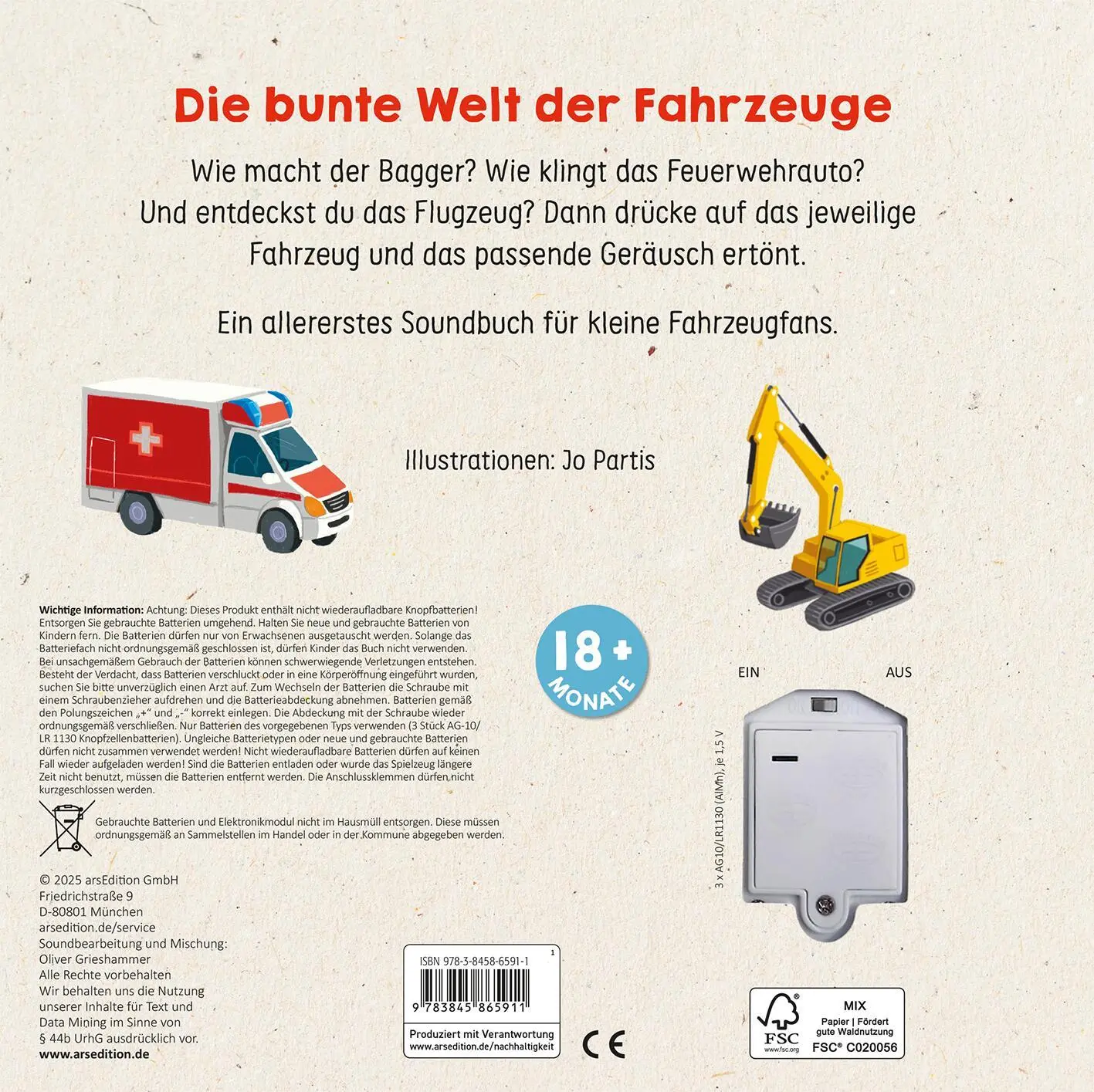 Rückseite: 9783845865911 | Such mal, hör mal! Meine Fahrzeuge | Mit 25 Geräuschen | Joanne Partis