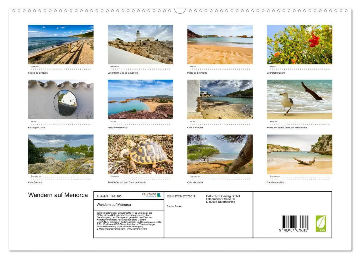 Bild: 9783457676011 | Wandern auf Menorca (hochwertiger Premium Wandkalender 2026 DIN A2...