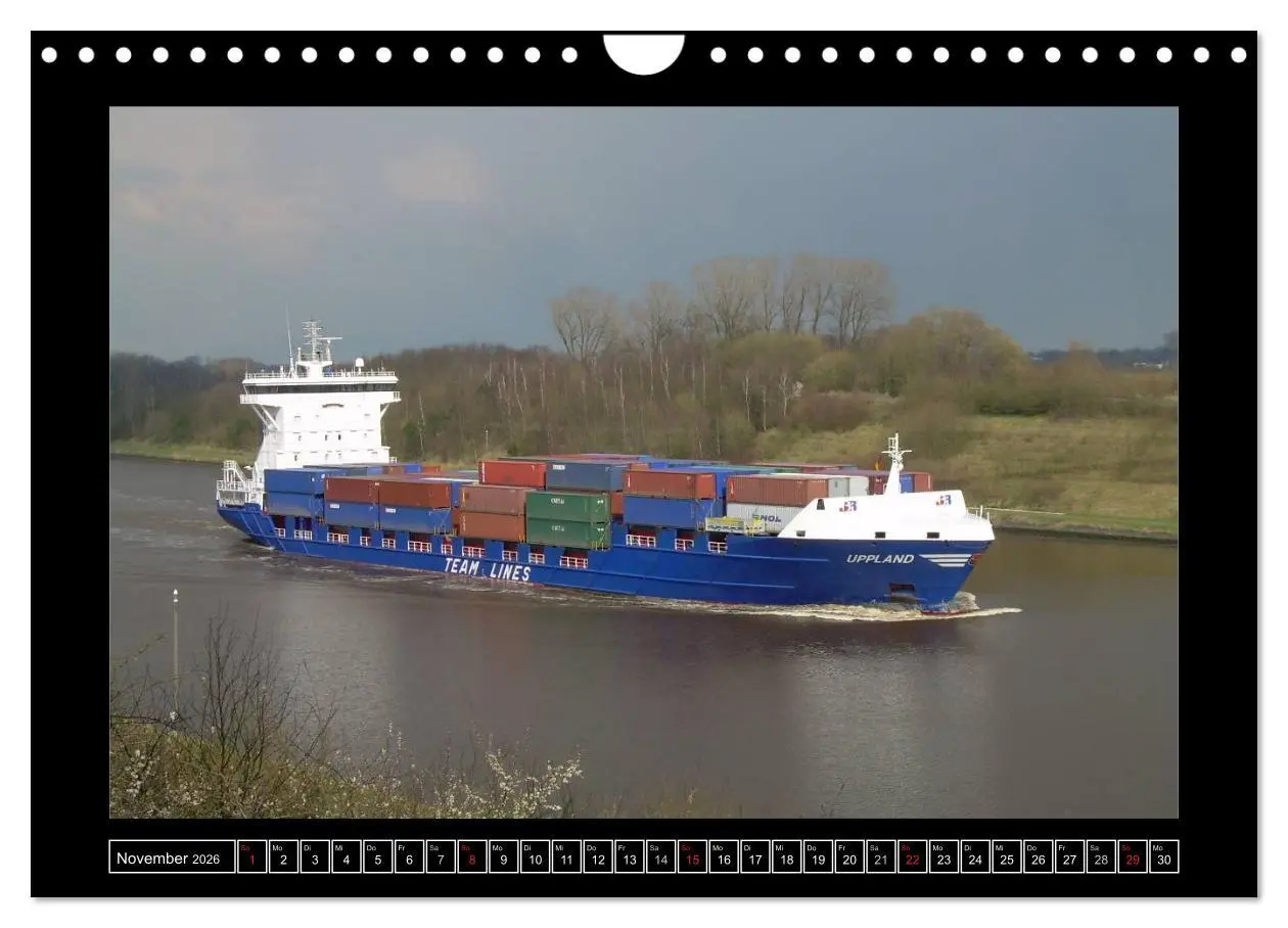 Bild: 9783516146011 | Containerschiffe (Wandkalender 2026 DIN A4 quer), CALVENDO...