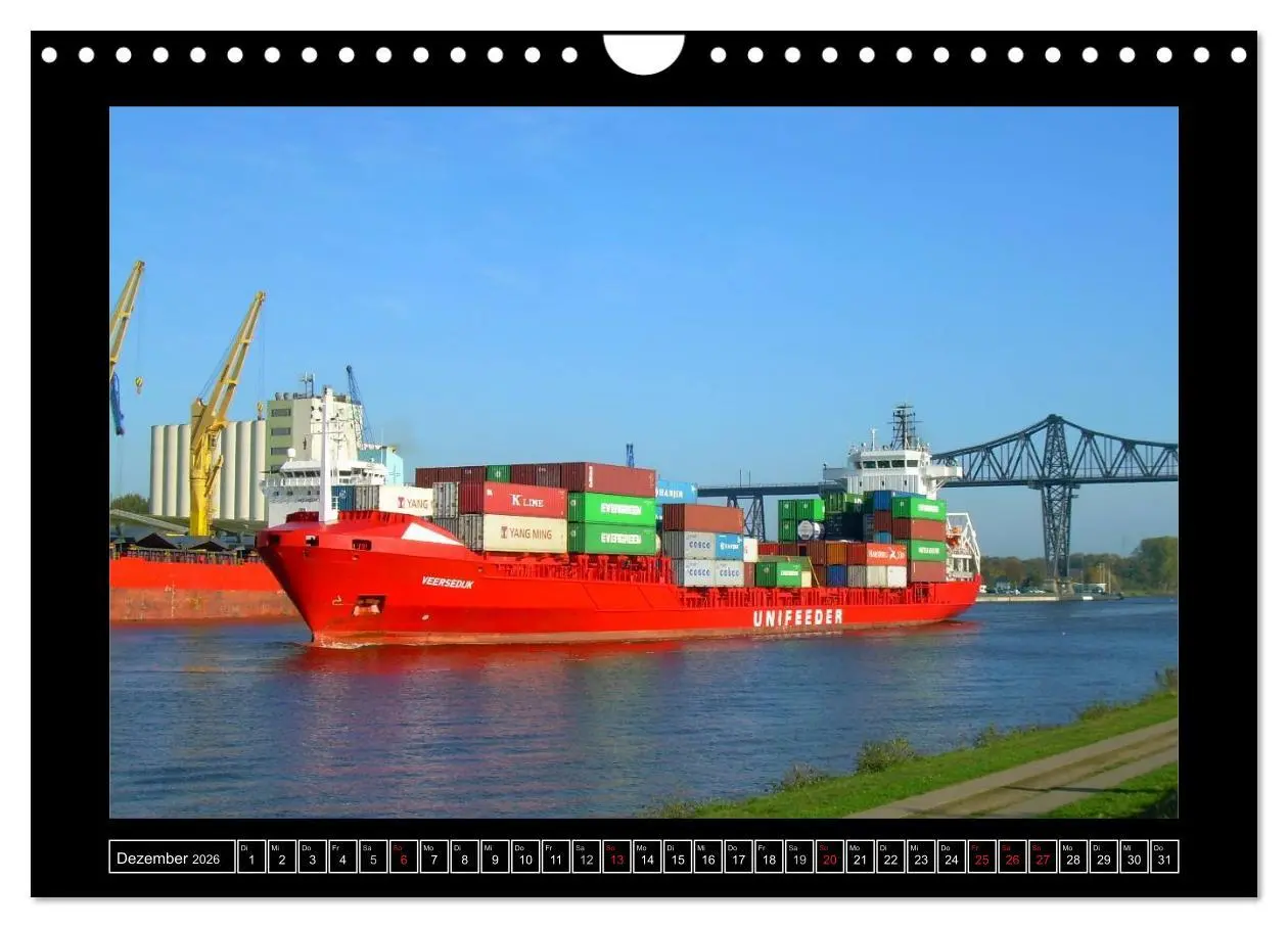 Bild: 9783516146011 | Containerschiffe (Wandkalender 2026 DIN A4 quer), CALVENDO...