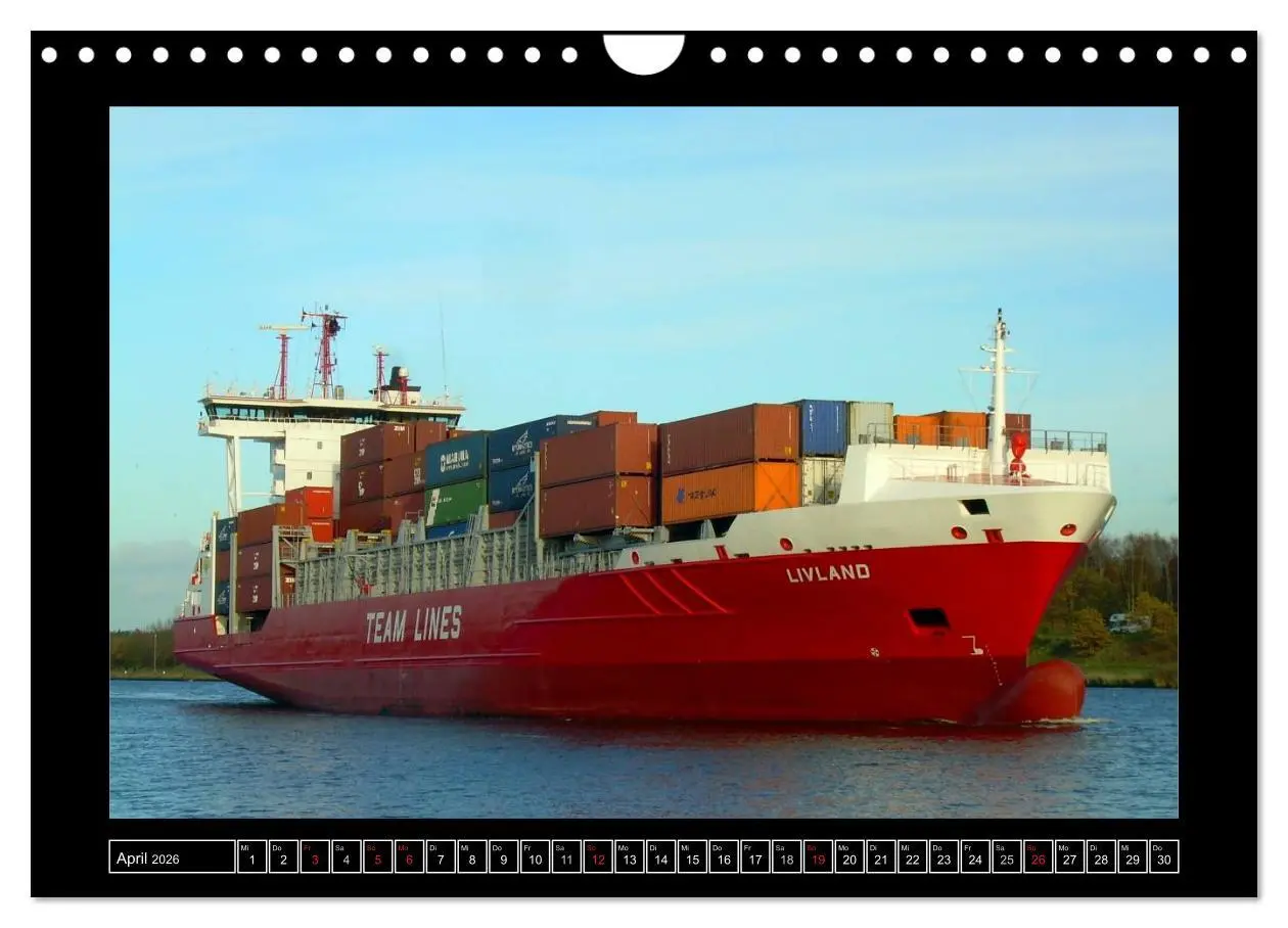 Bild: 9783516146011 | Containerschiffe (Wandkalender 2026 DIN A4 quer), CALVENDO...