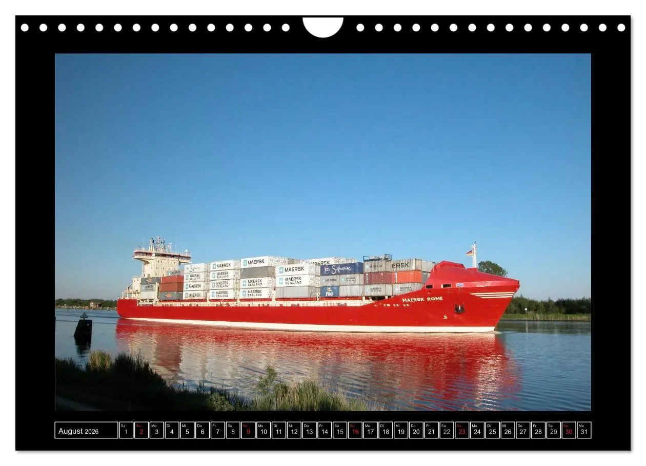 Bild: 9783516146011 | Containerschiffe (Wandkalender 2026 DIN A4 quer), CALVENDO...