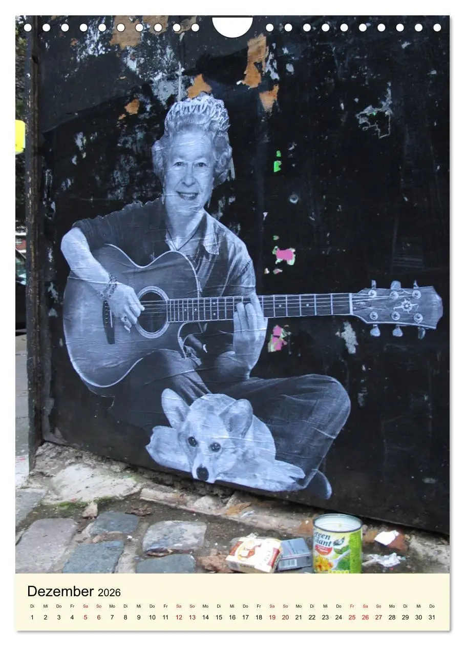 Bild: 9783516386011 | StreetArt London (Wandkalender 2026 DIN A4 hoch), CALVENDO...