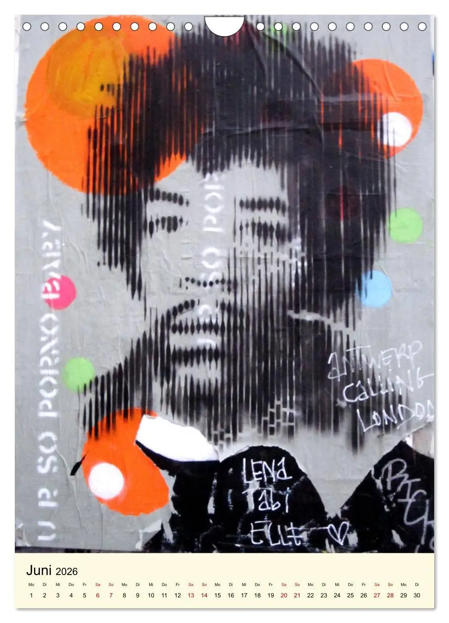 Bild: 9783516386011 | StreetArt London (Wandkalender 2026 DIN A4 hoch), CALVENDO...