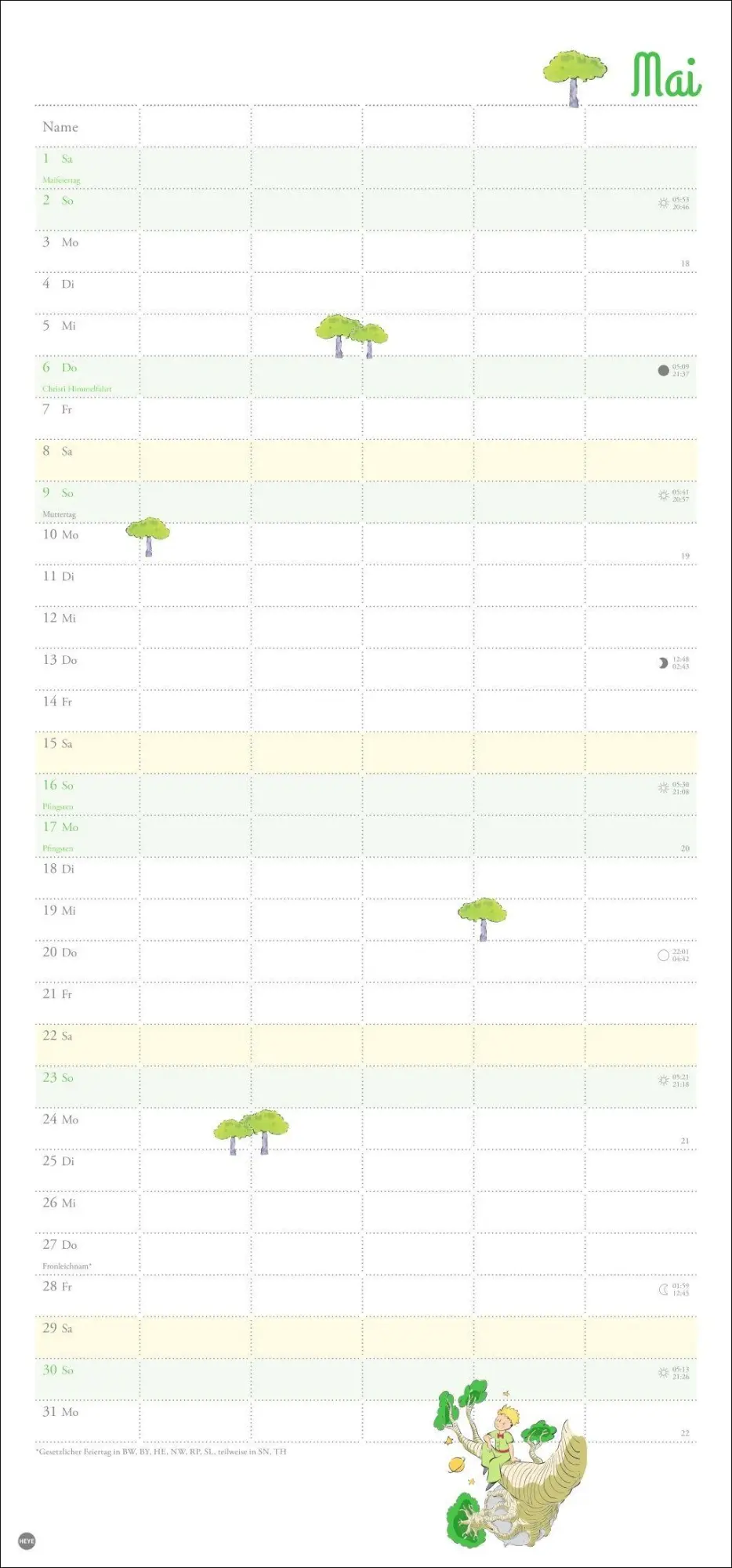 Bild: 9783756416011 | Der Kleine Prinz Familienplaner 2027 | Heye | Kalender | Spiralbindung