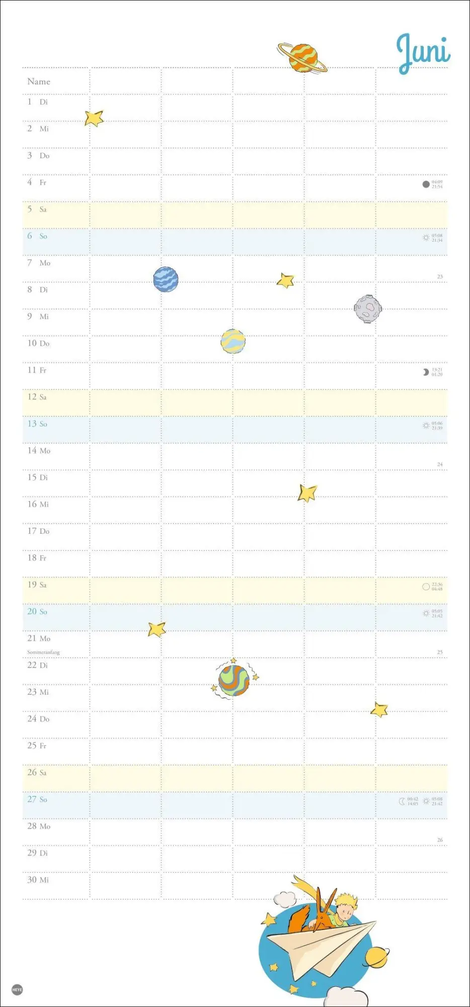Bild: 9783756416011 | Der Kleine Prinz Familienplaner 2027 | Heye | Kalender | Spiralbindung
